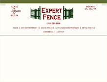 Tablet Screenshot of expertfence.com